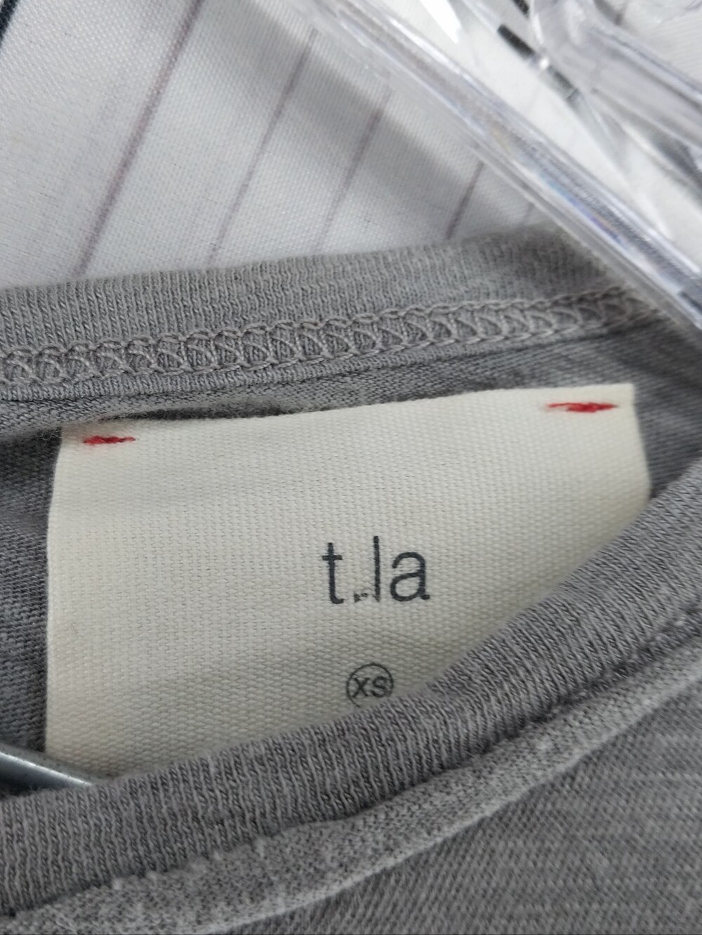 T.La Light Gray Short Sleeve Swing Casual Minimalist Athleisure Tee Tunic - Picture 4 of 8
